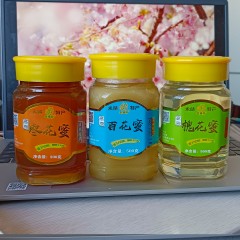 产地蜂蜜三件套（枣花蜜、槐花蜜、百花蜜 500g各一瓶共三瓶）共1500g